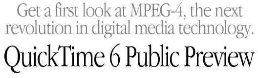 애플 에서 MPEG-4를 지원하는 QuickTime 6 Public Preview를 발표