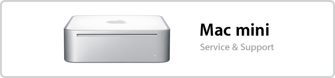 Mac mini 서포트 페이지