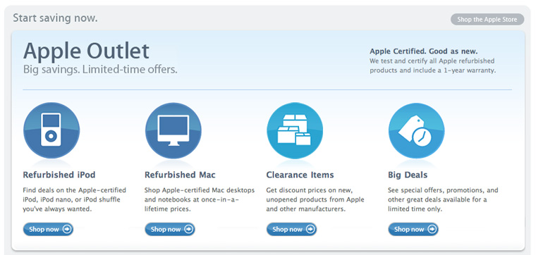 Apple Outlet 정비제품판매