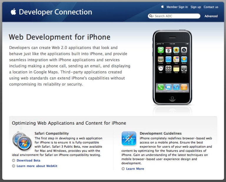 Web Development for iPhone