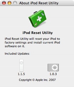 iPod Reset Utility 1.0.2 배포