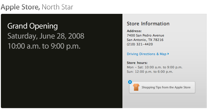 Apple Store North Star, 6월28일 오픈