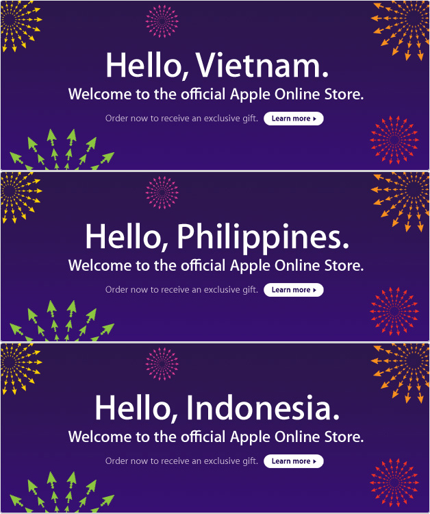 인도네시아, 필리핀, 베트남에 온라인 Apple Store 오픈