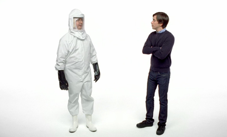 Get a Mac TV광고 Biohazard Suit, Legal Copy, Stacks, Time Traveler