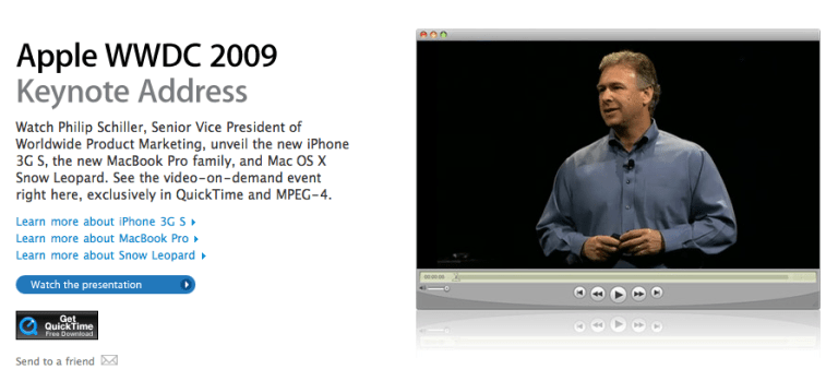 [WWDC2009] 기조 강연 비디오 공개