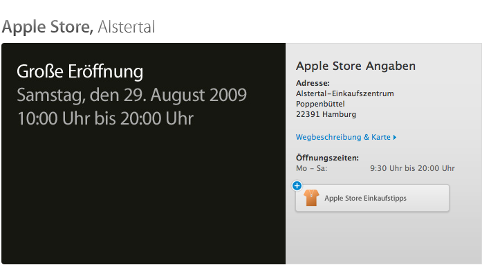 독일 2번째 Apple Store, 8월29일 Hamburg 오픈