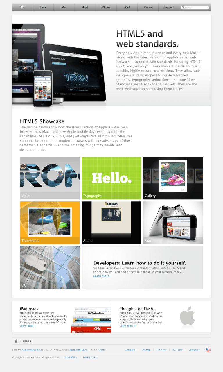 Apple, HTML5 데모 페이지를 공개