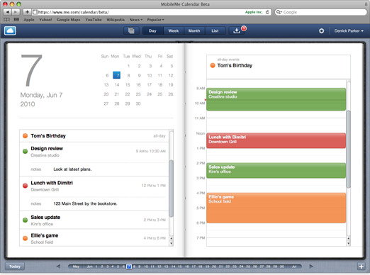 Apple, MobileMe 달력 업데이트