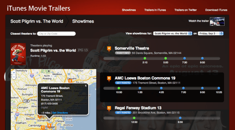 Apple, 영화관 정보 확인할 수 있는 Showtimes 공개