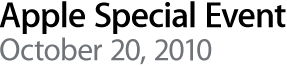 Apple Special Event October 2010: Keynote
