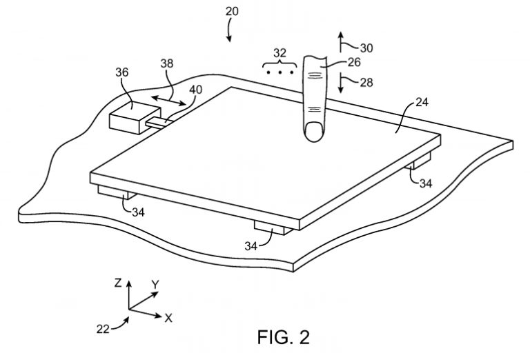 data news trackpad patent