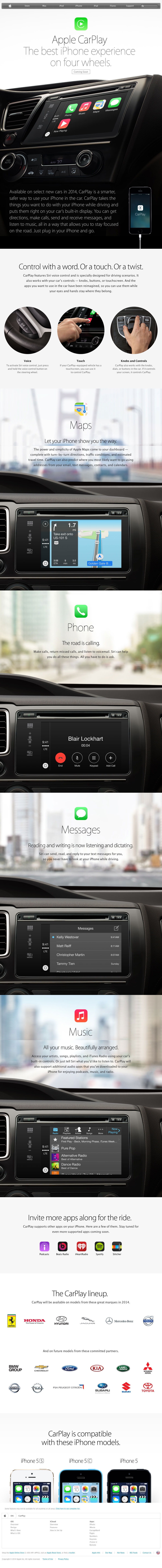 Apple, CarPlay 발표, 주요 자동차 회사 지원 3 apple_ios_carplay_2