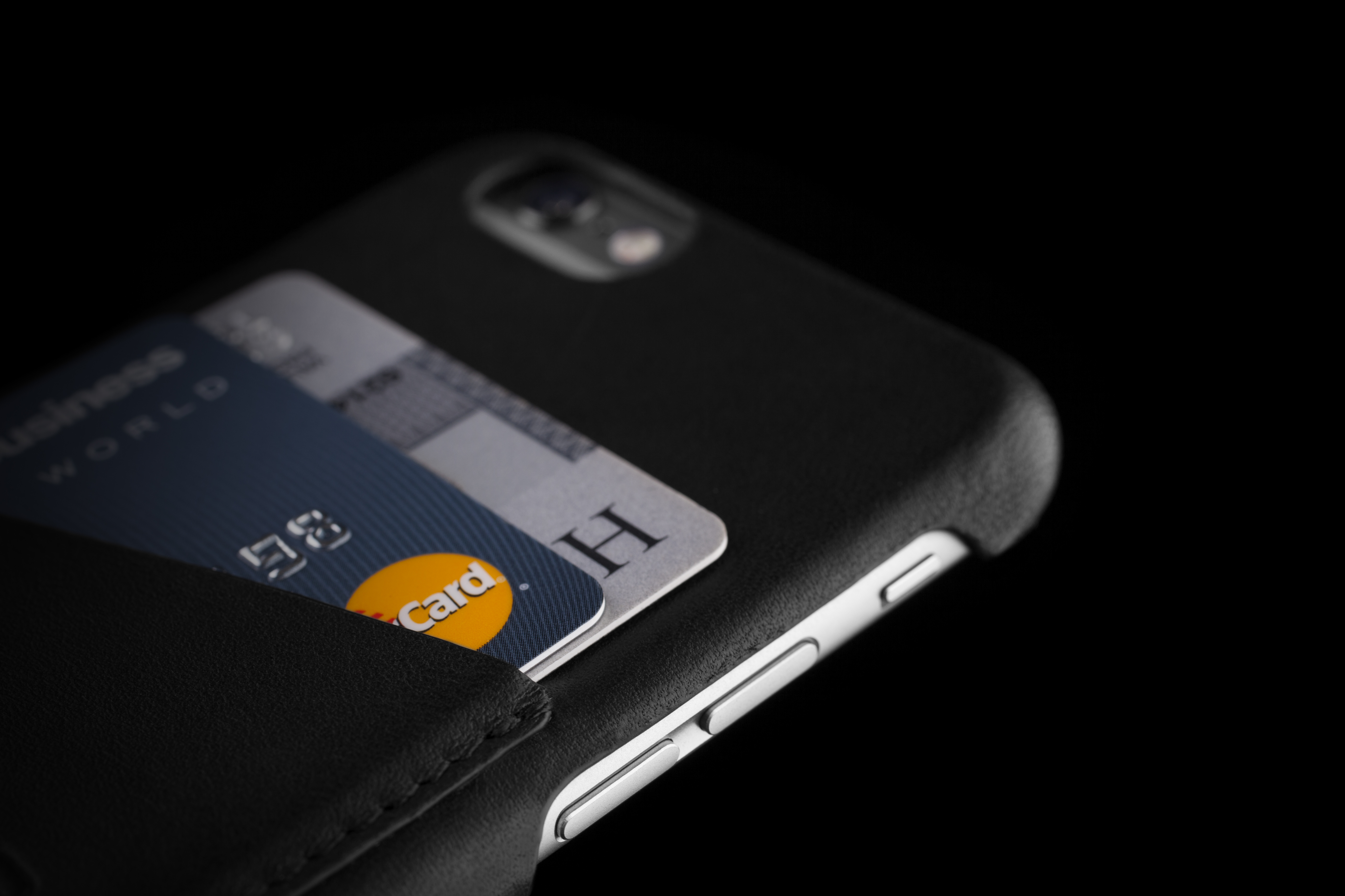 iPhone 6 가죽 케이스, MUJJO 4 Leather Wallet Case for iPhone 6-Black-Lifestyle-002