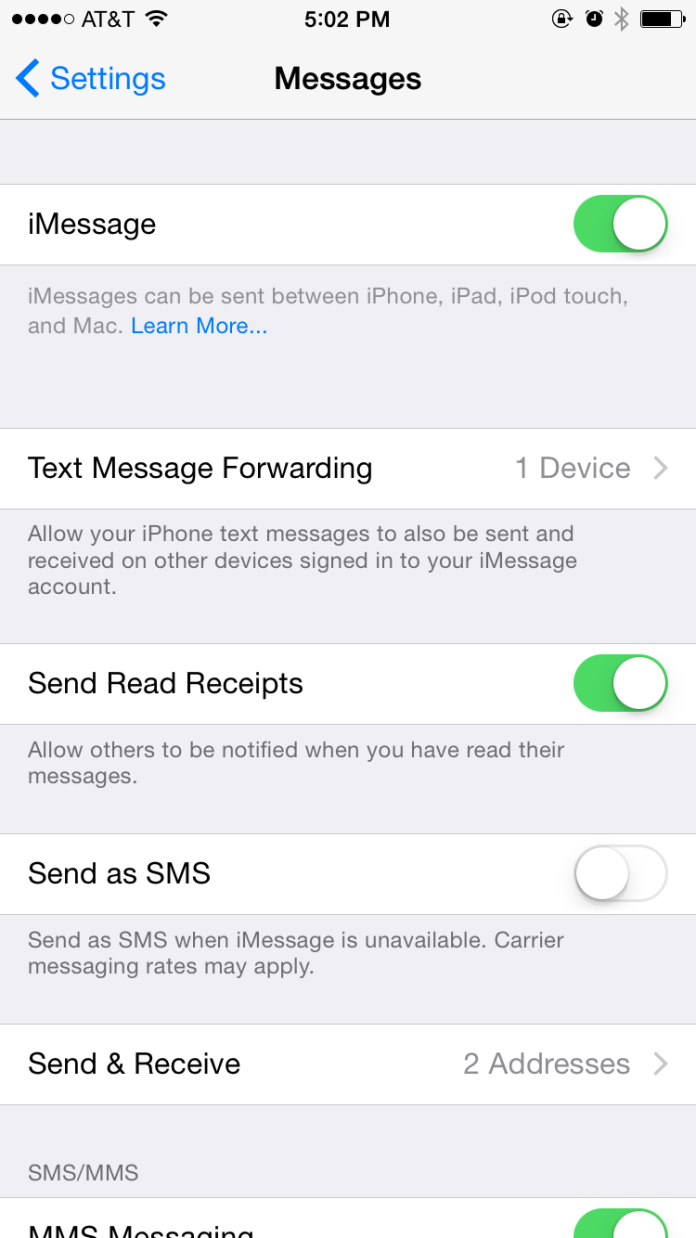 data news smsrelayiphonemessagesettings