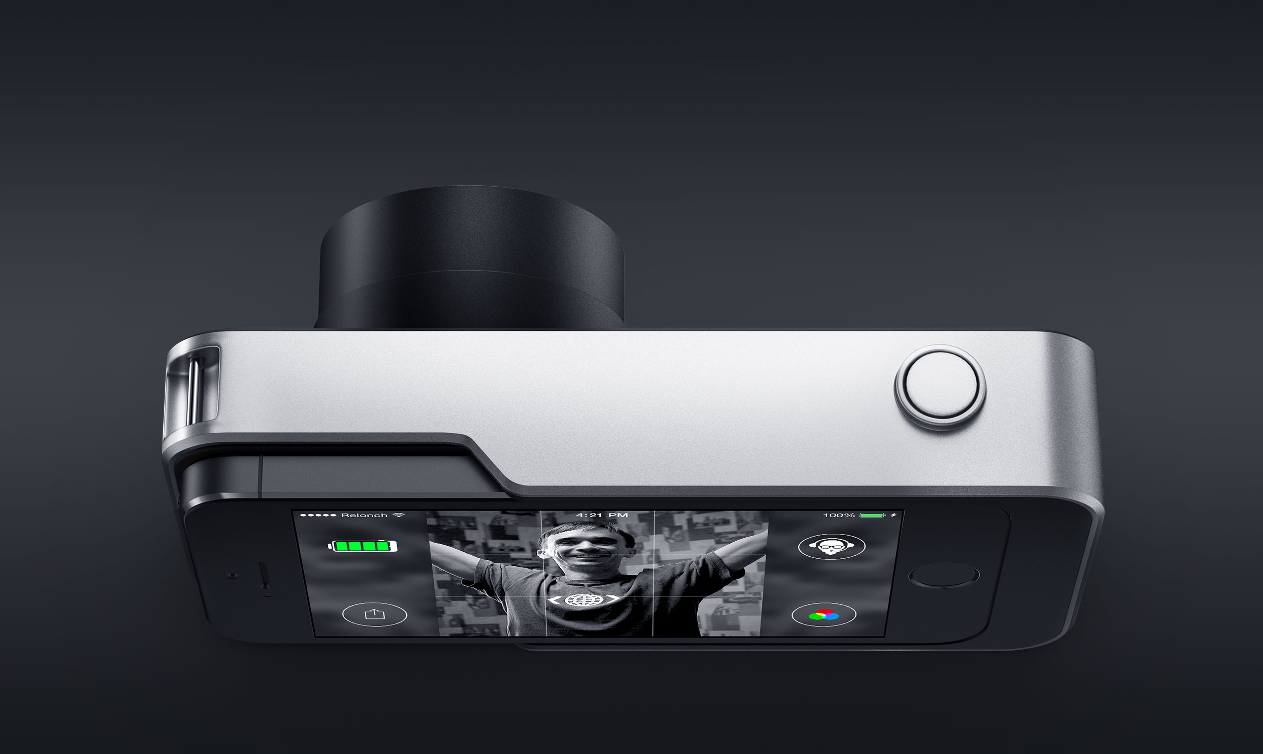 iPhone 부착형 DSLR급 카메라, 리론치 6 03_OneButtonCamera