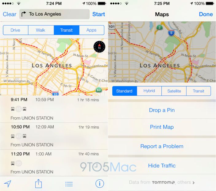 iOS 9의 ‘지도’ 전철이나 버스의 환승 안내 기능을 탑재?