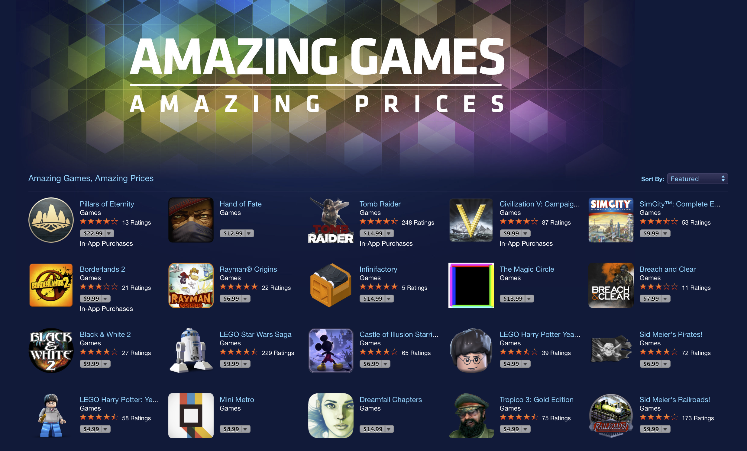 OS X 게임 최대 75% 세일, AMAZING GAMES AMAZING PRICES 2 data-applenews-apple_mac_app_store_amazing_games_amazing_prices