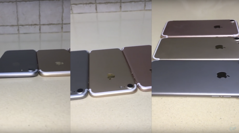 iphone 7 gold rose gold and space black