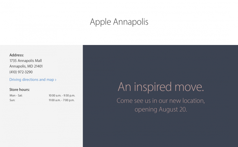 apple retail annapolis