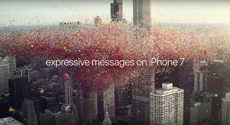 apple iphone7 tvad balloons