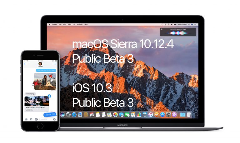 macos sierra 10.12.4 ios10.3 public beta3