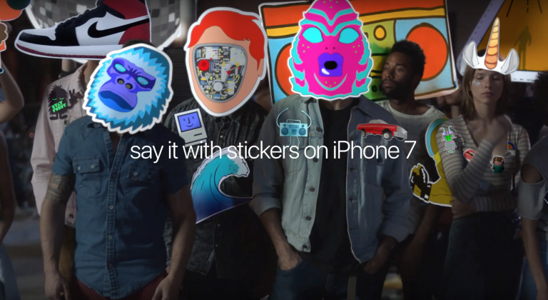 apple iphone7 tvad sticker fight
