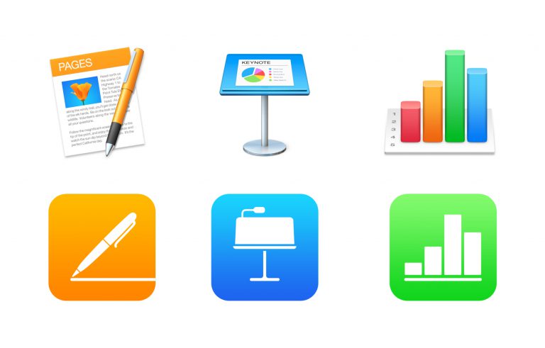 iwork pages numbers keynote