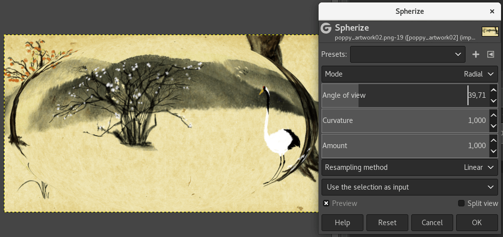gimp 2 10 2 spherize