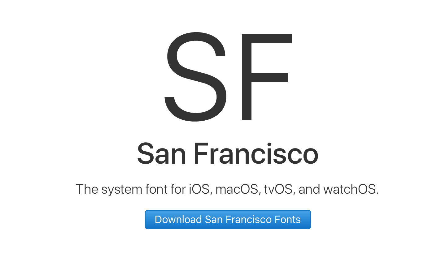 apple san francisco font