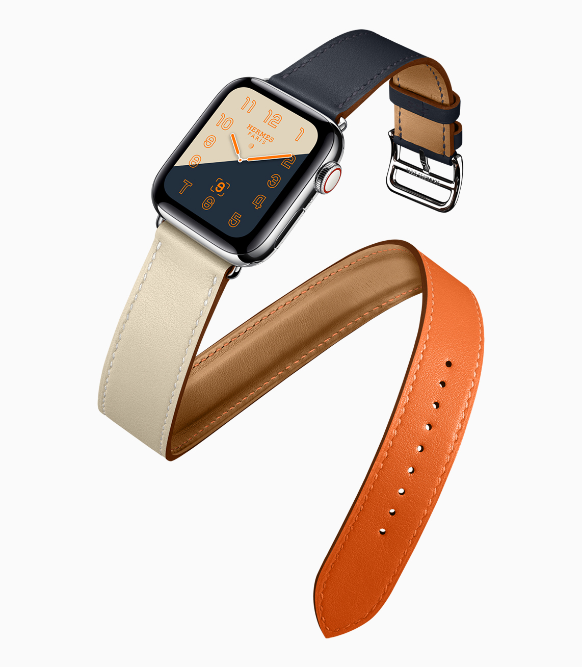 Apple Watch Series 4: 획기적인 커뮤니케이션, 피트니스 및 건강 기능으로 아름답게 재설계되다 25 apple watch series4 hermes double