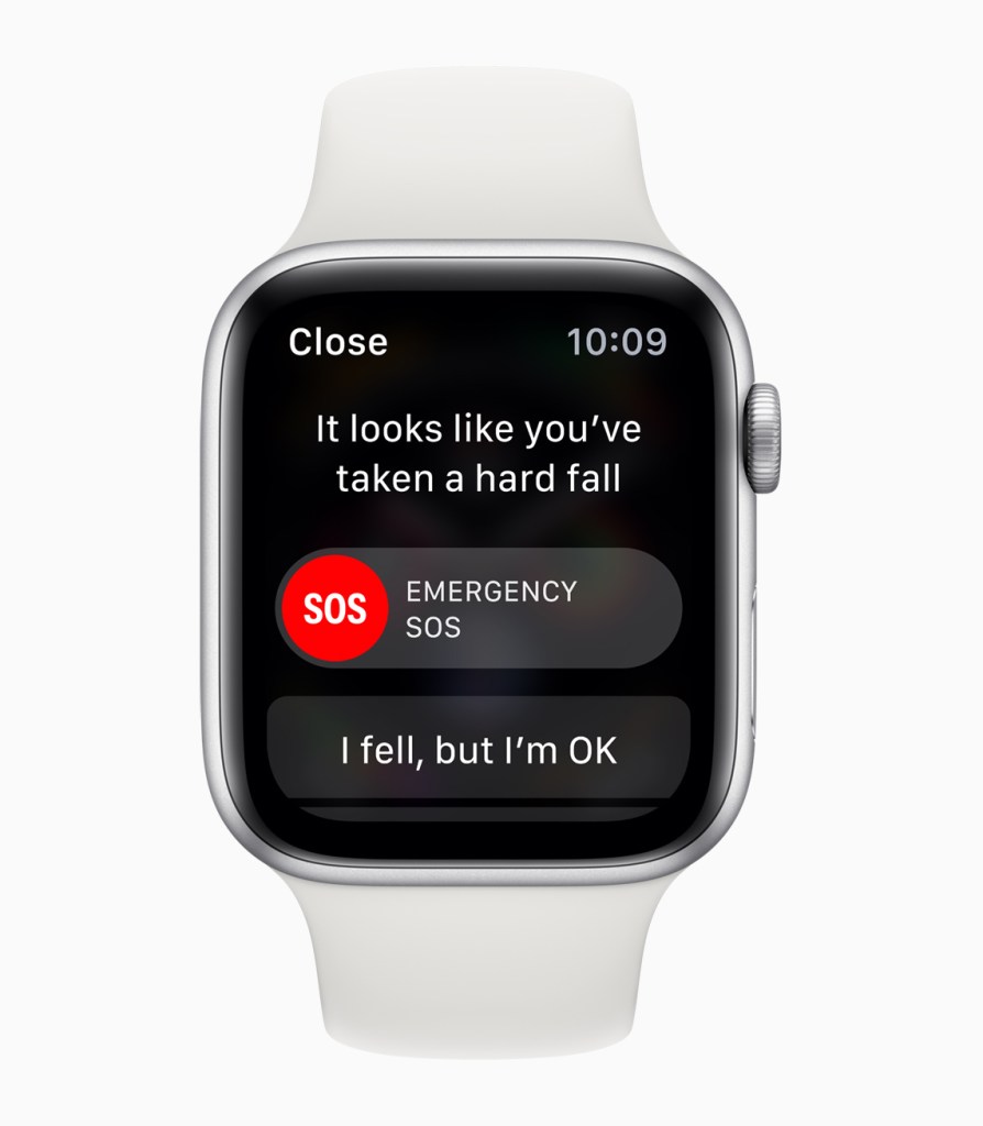 Apple Watch Series 4: 획기적인 커뮤니케이션, 피트니스 및 건강 기능으로 아름답게 재설계되다 16 apple watch series4 sos emergency