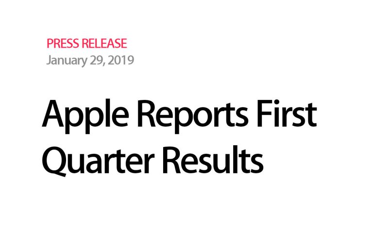 apple reports first quarter results 20190129