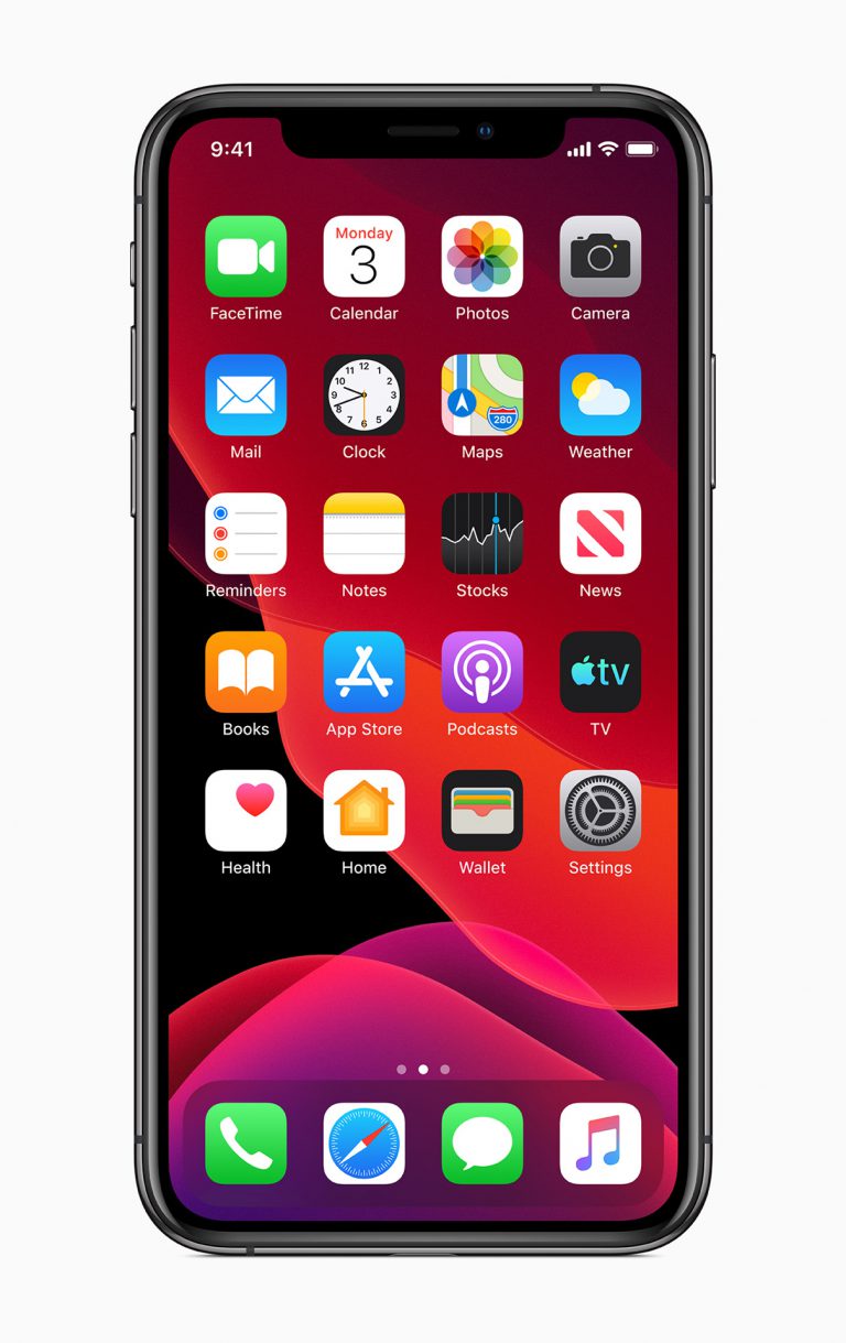 Apple ios 13 home screen iphone xs 06032019