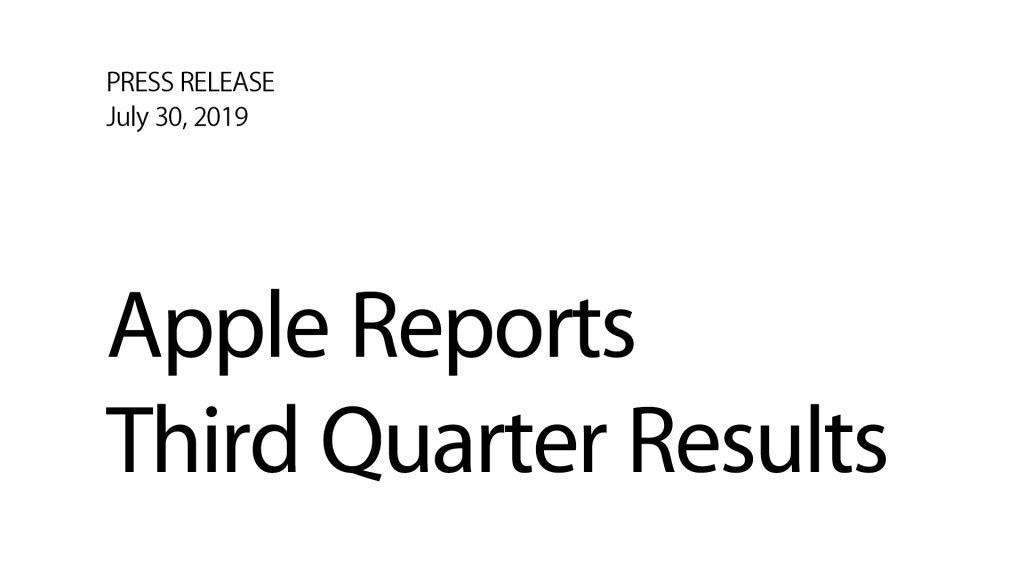 apple quarter reports 20190730