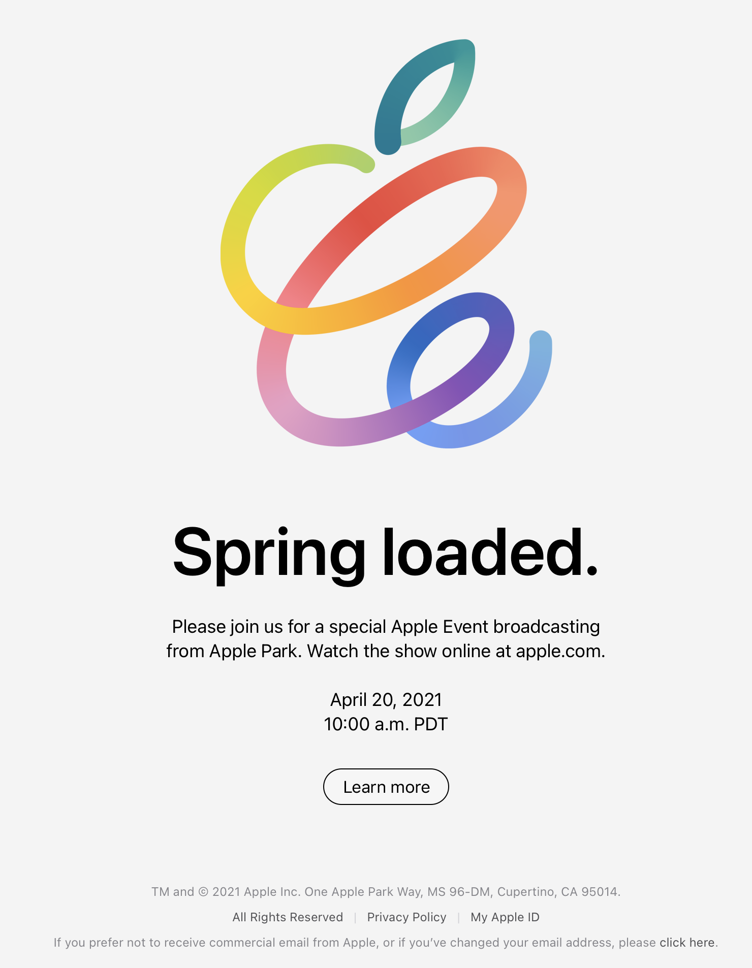 [공식] Apple Event 한국 시간 4월 21일(수) 새벽 2시 개최 - Spring loaded. 새로움이 피어나다.