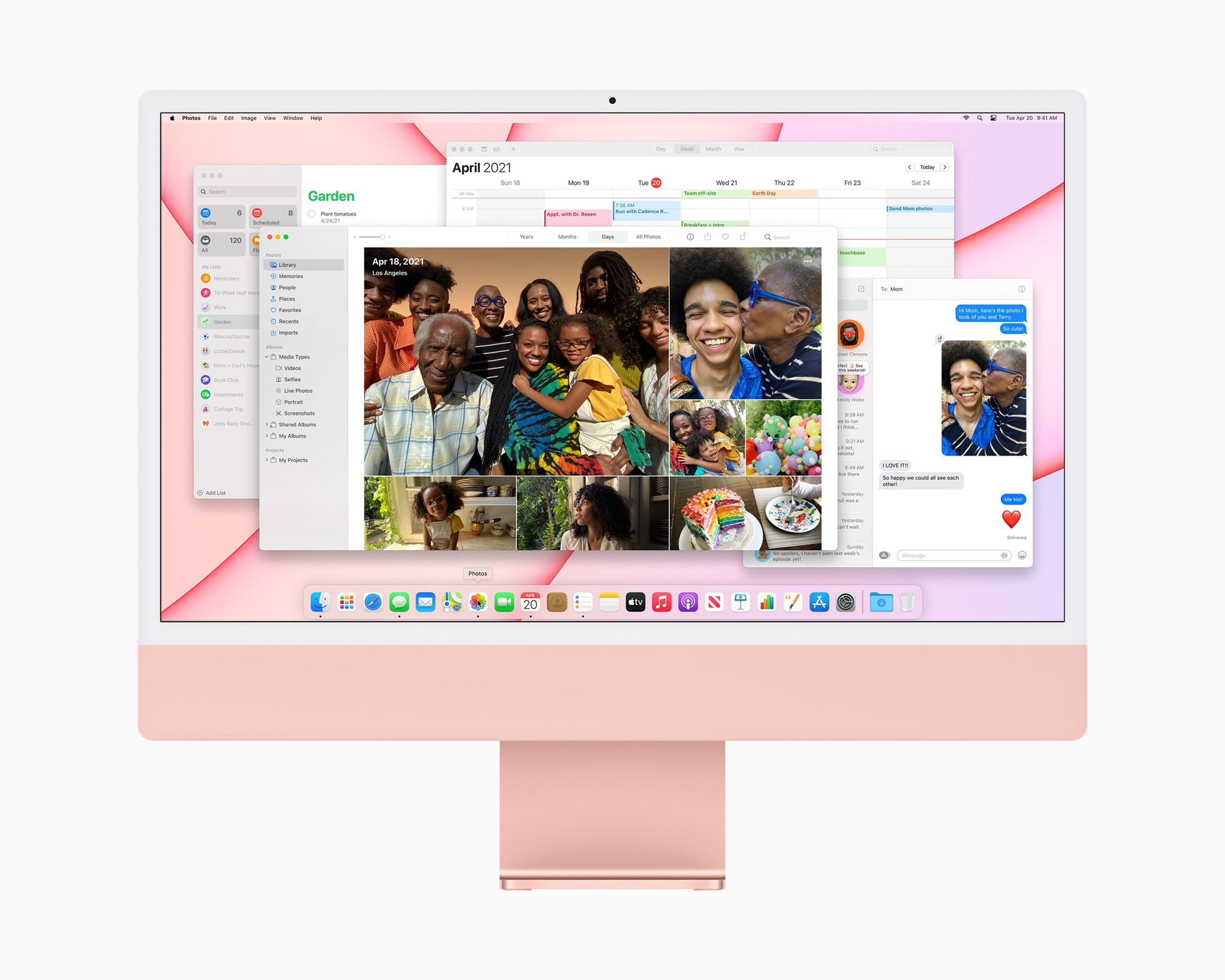 [Apple Event] Apple M1 칩 4.5K Retina 디스플레이 새로운 디자인 iMac 24형 발표