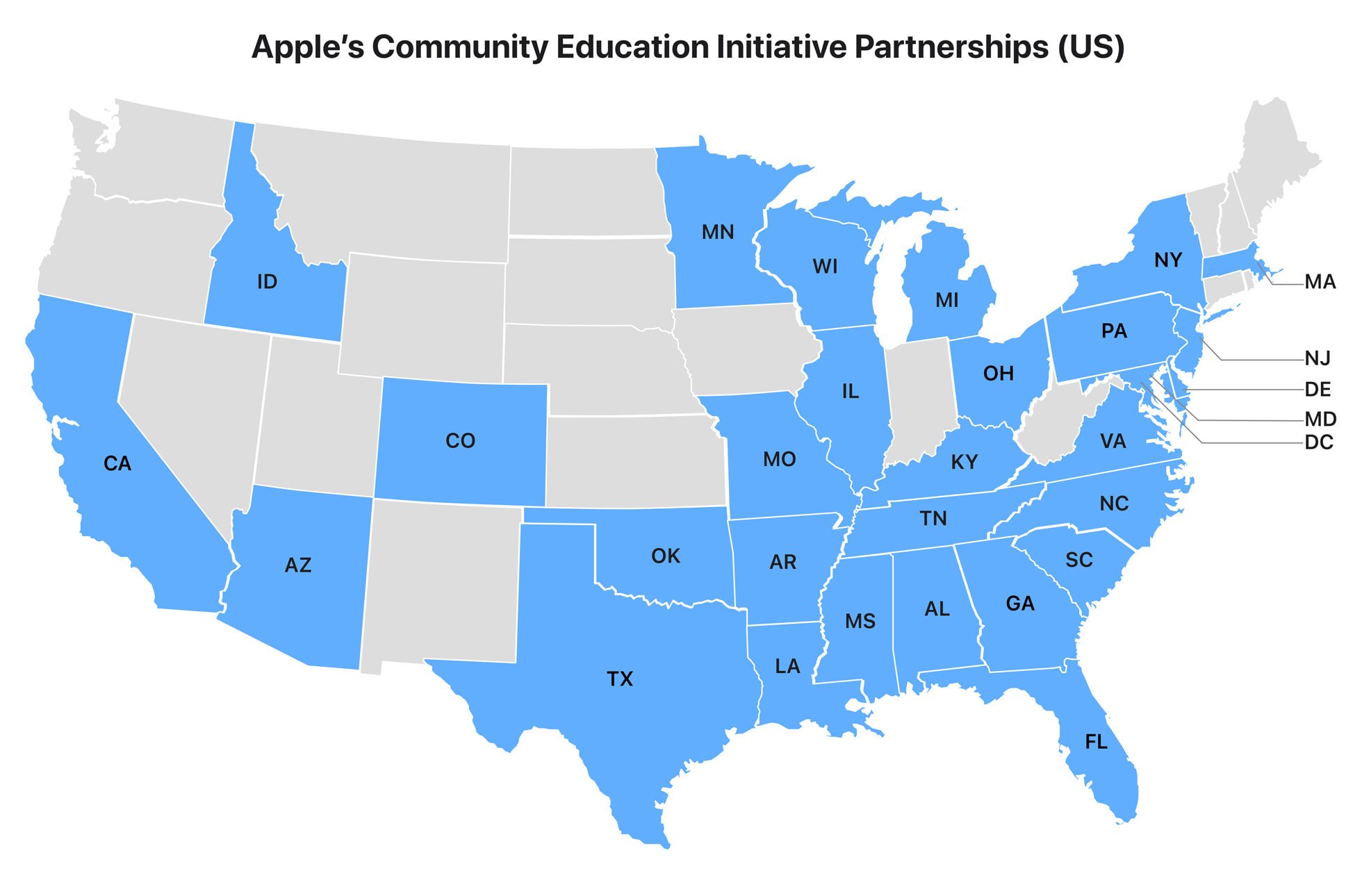 Apple, 지역사회 교육 이니셔티브(CEI) 확대
