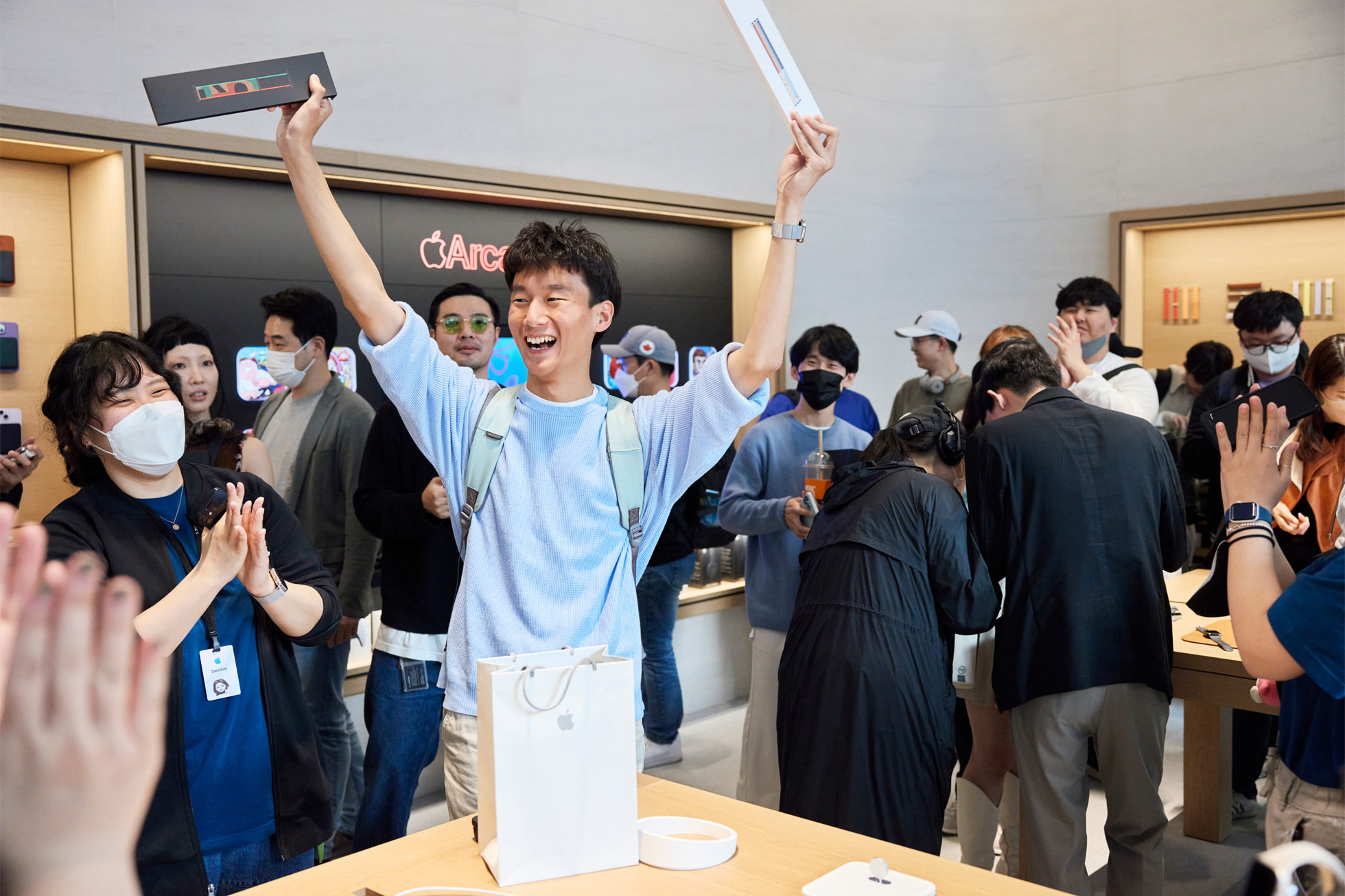 Apple Store 강남, 오픈 사진