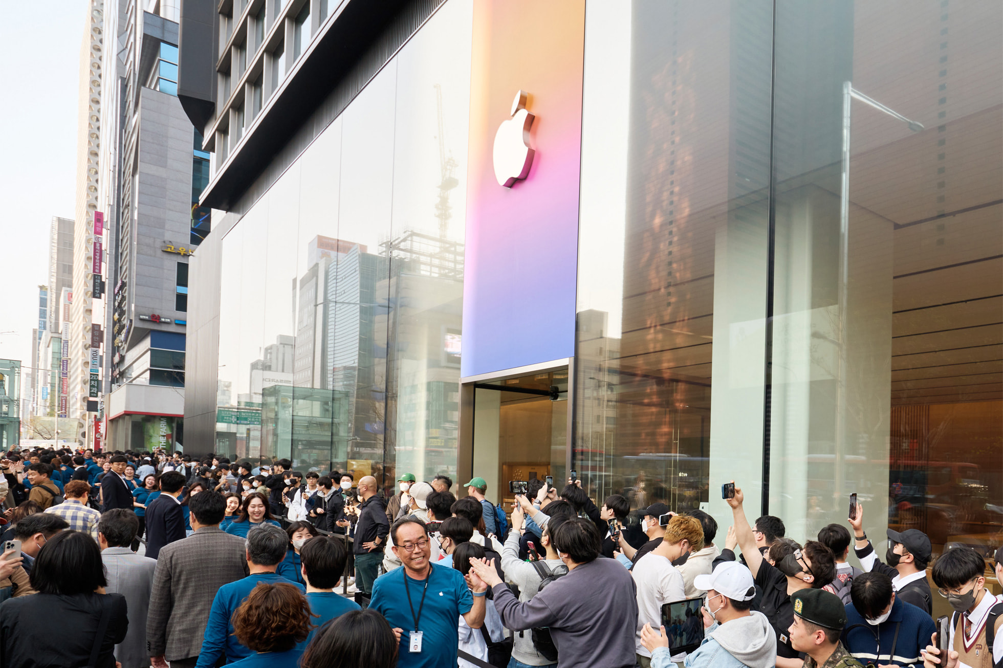 Apple Store 강남, 오픈 사진