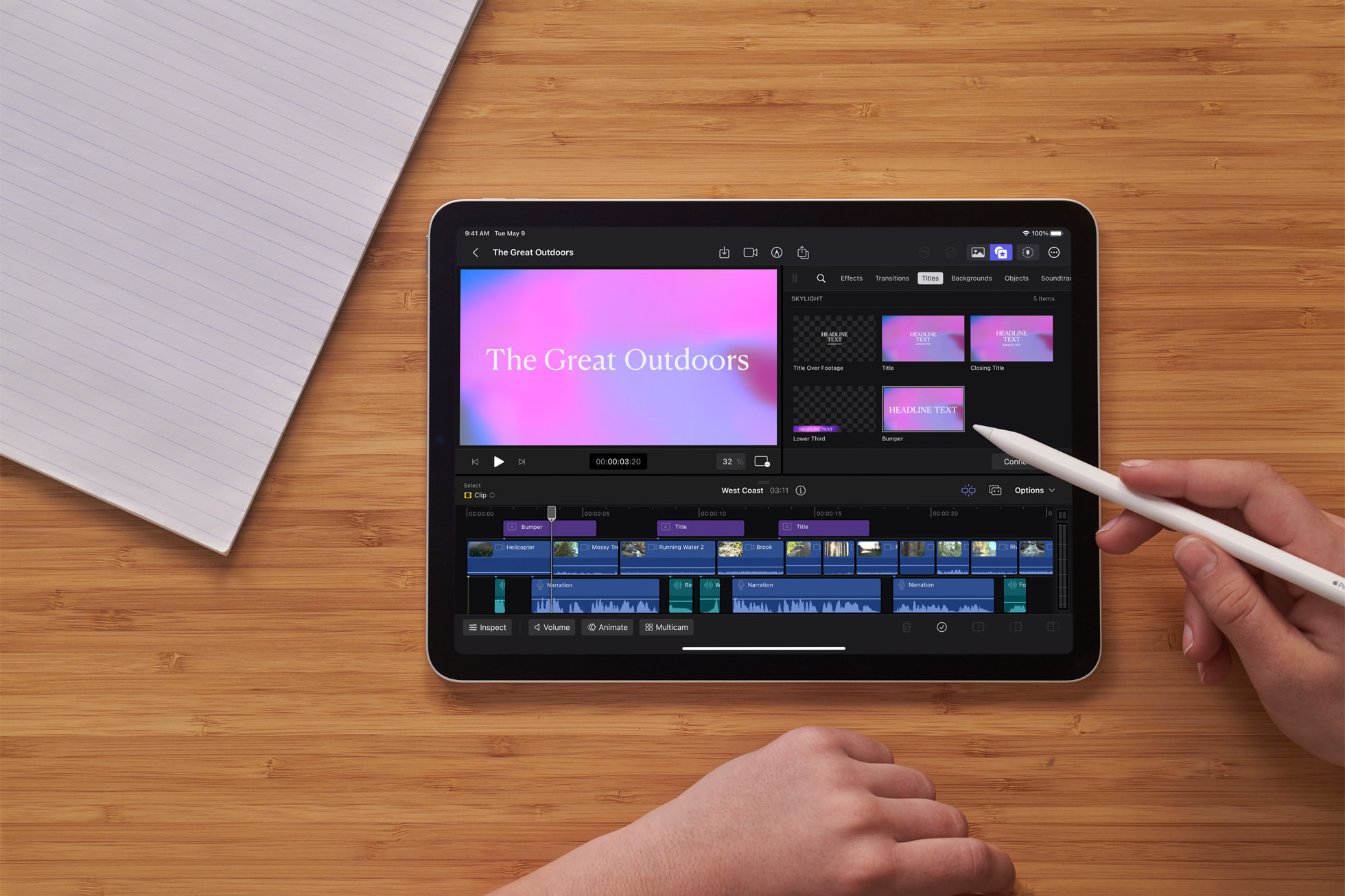 Apple, iPad용 Final Cut Pro 및 Logic Pro 출시
