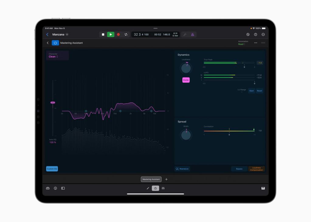 Apple, Mac 및 iPad용 Logic Pro 업데이트 4 apple logic pro mastering assistant 02 big.jpg.large 2x