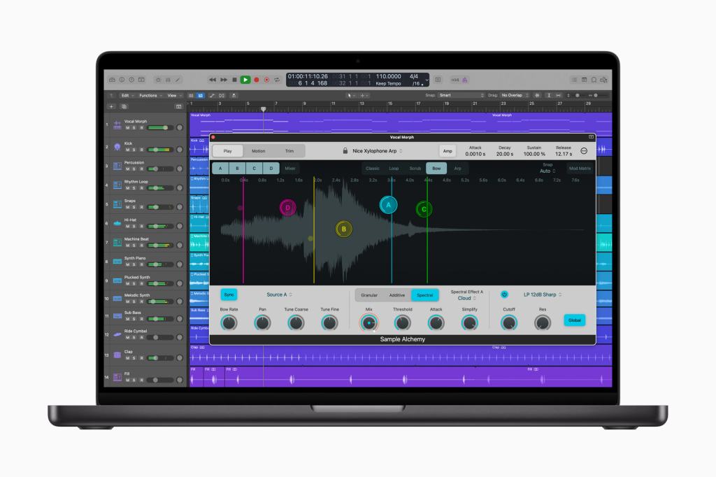 Apple, Mac 및 iPad용 Logic Pro 업데이트 5 apple logic pro sample alchemy big.jpg.large 2x