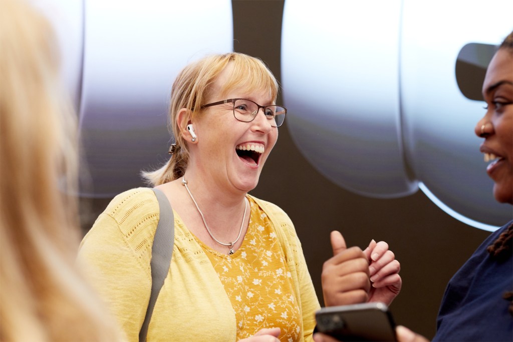 apple airpod pro launch london woman portrait 10302019 big.jpg.large 2x