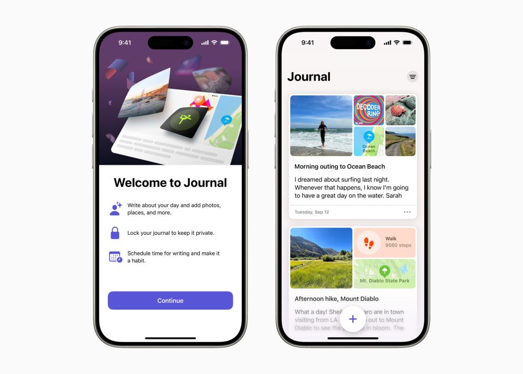Apple, 일상의 순간을 성찰할 수 있는 새로운 일기 앱 출시 2 welcome to journal