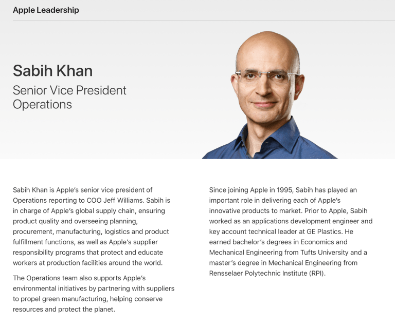 apple leadership sabih khan