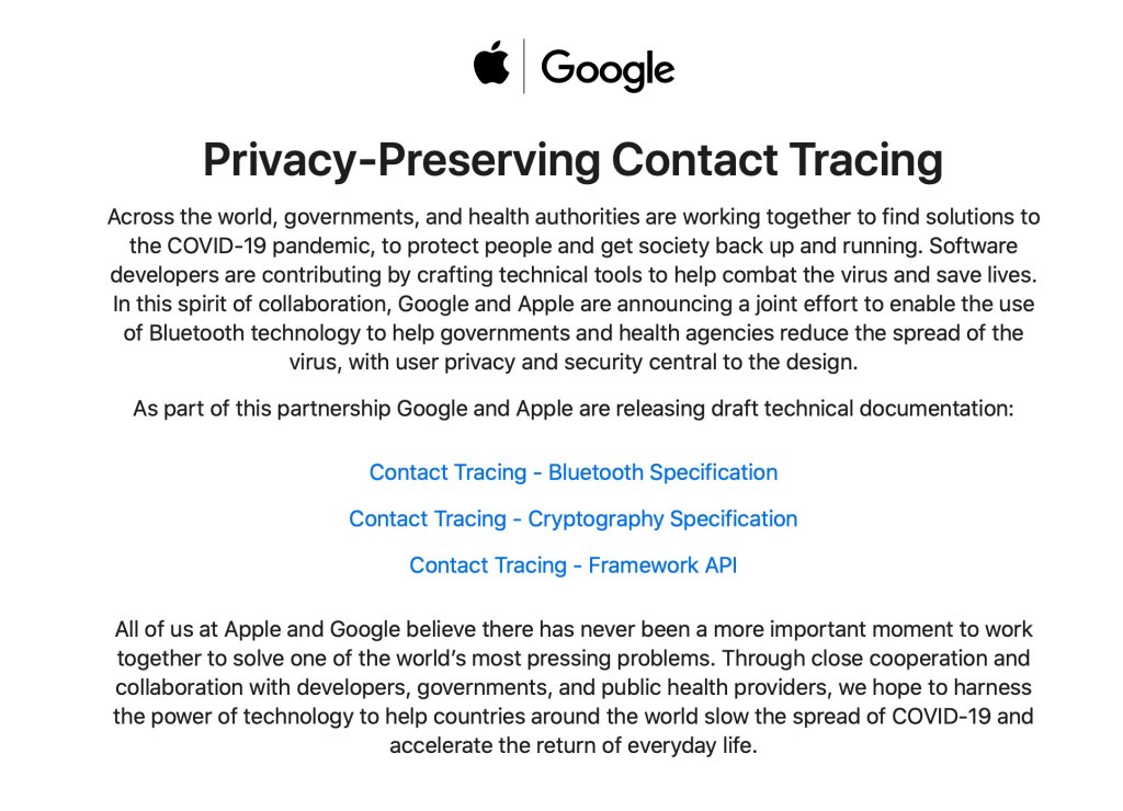 Apple, Google과 COVID-19 접촉 추적 기술 분야 제휴 3 privacy preserving contact tracing