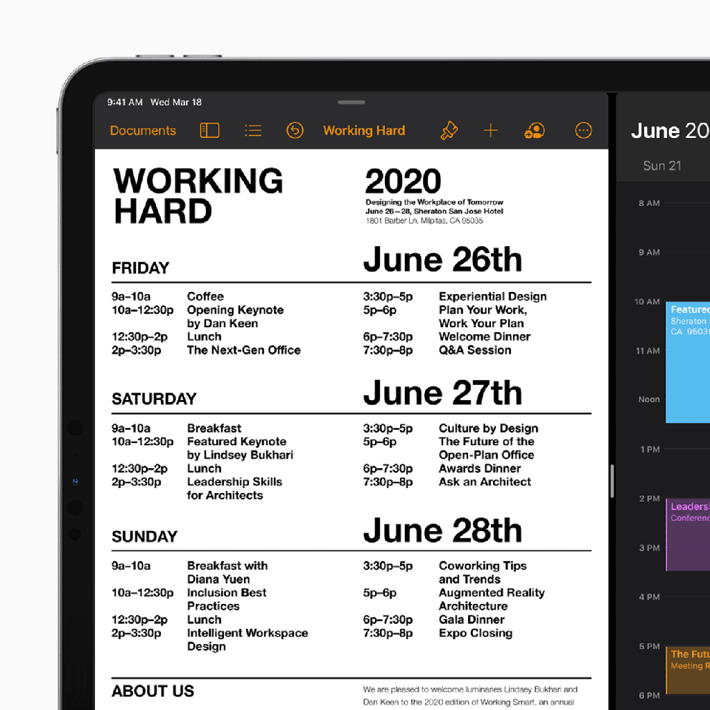 iPad Pro 12.9인치 11인치, Magic Keyboard 발표 12 working