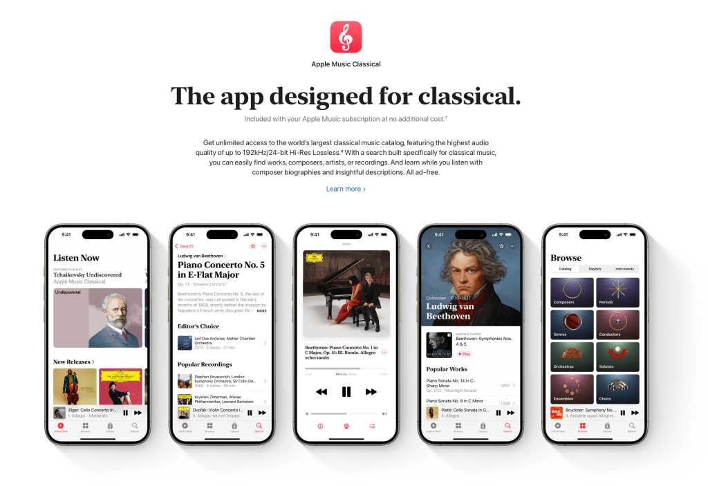 apple music classical web 20240124