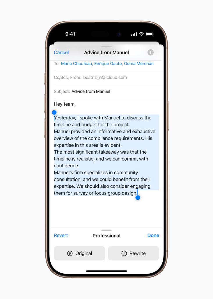 apple ios 18 apple intelligence writing tools rewrite inline.jpg.large 2x