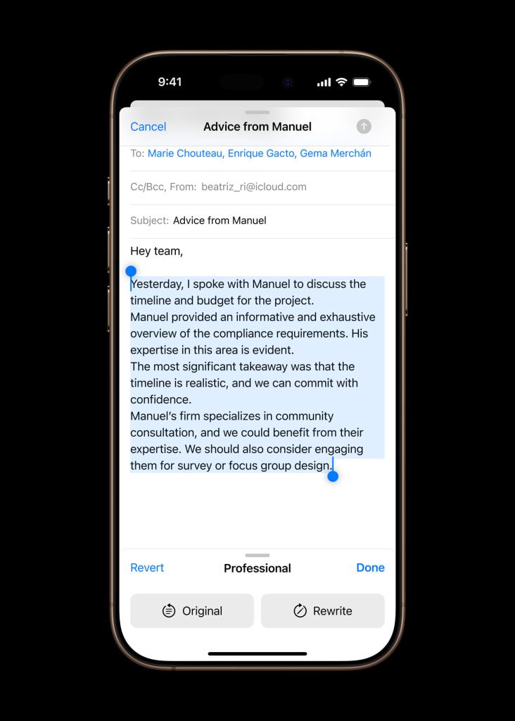 apple iphone 16 pro apple intelligence writing tools rewrite 240909 inline.jpg.large 2x